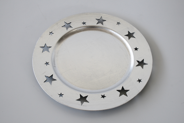 Silver Metallic Star Plate