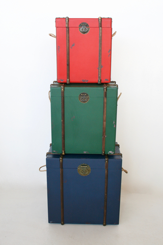 Set Of 3 Red, Green, Blue Kists