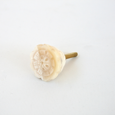 Bone Single Flower Knob