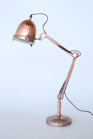 ANTIQUE COPPER TABLE LAMP  89CM