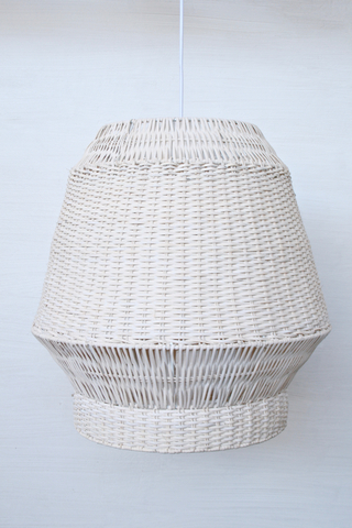 Off White Cylinder Hanging Electric Shade