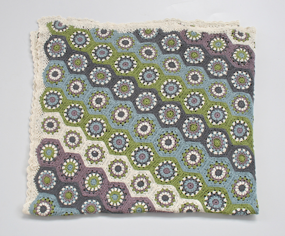 Green & Blue Crochet Throw
