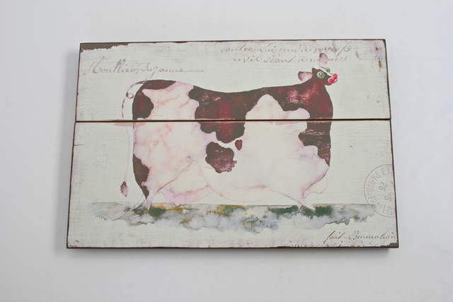 Cow Wooden Plaque