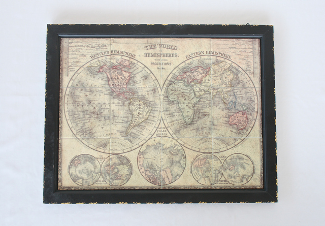 Cer. Tiles World Map Med