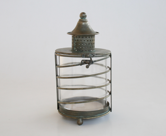 Small Metal Glass Candle Holder