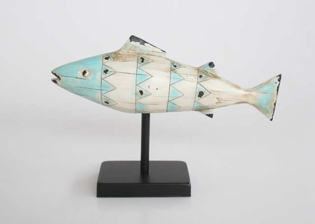 Long Blue Fish On Stand