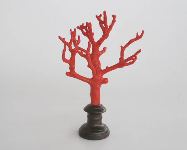 Med. Red Coral On Stand