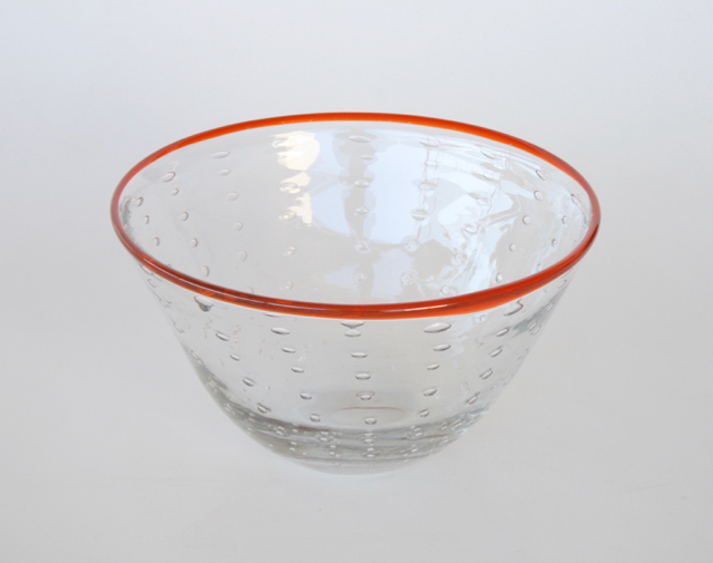 Clear With Orange Rim