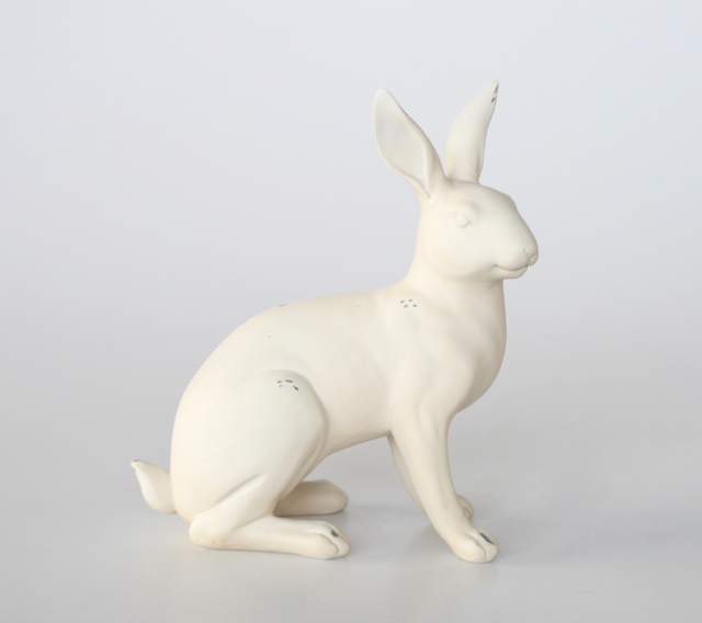 Cream Sitting Rabbit