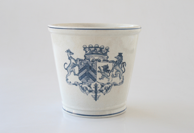 BLUE EMBLEM  CRACKLE PLANTER 21.5X23CM