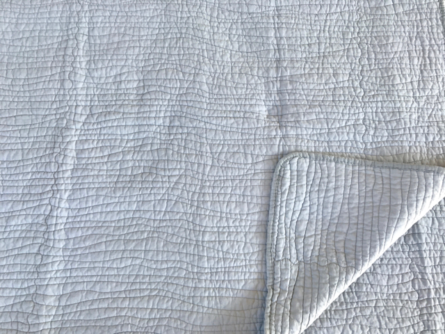 Soft Blue Cotton Quilt