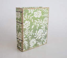Set Of 3 File Boxes Green Flower