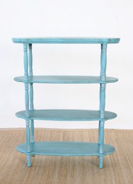 4 TIER BOOK SHELF ROUNDED ENDS  146X117.5X37CM
