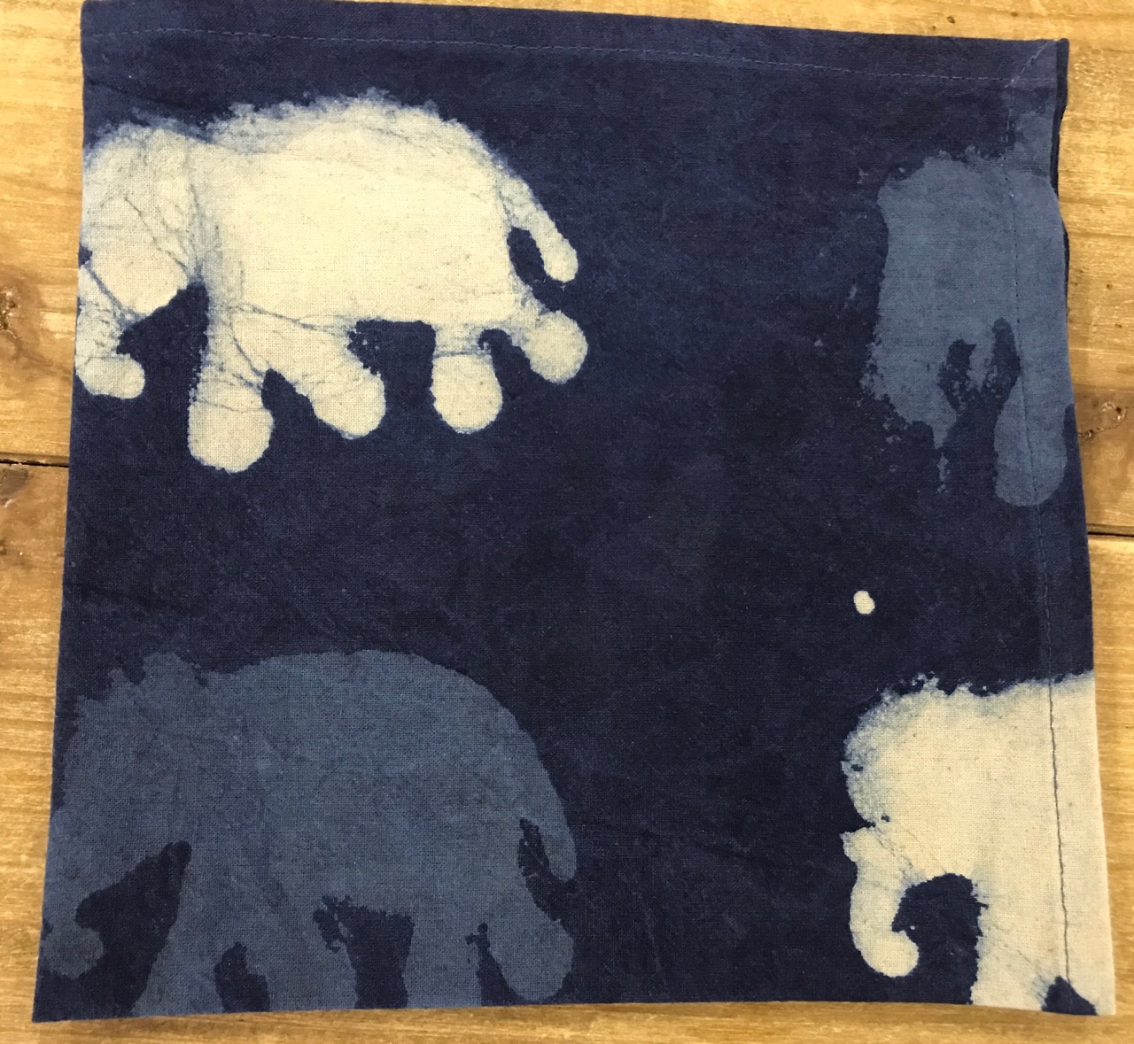 Navy & White Elephants Napkin