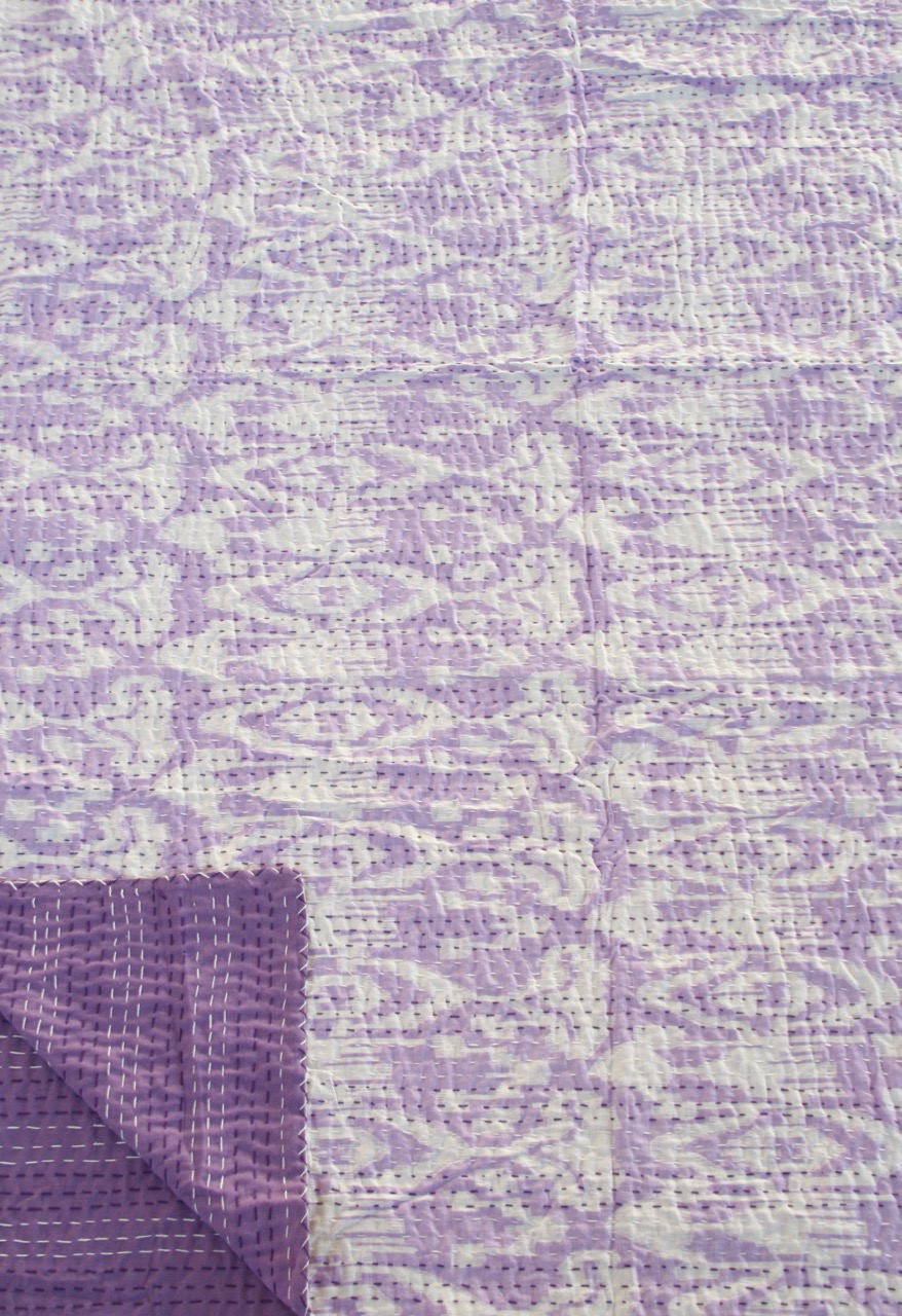 Ikat Lilac Cotton Throw