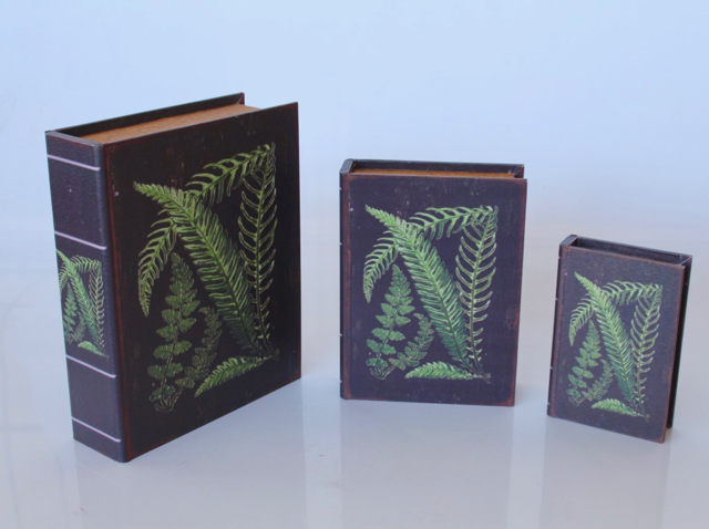 Set Of 3 Fern Leaf Boxes