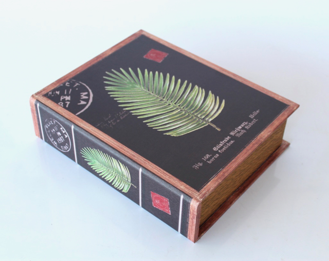 Set Of 3 Palm Leaf Black Boxes