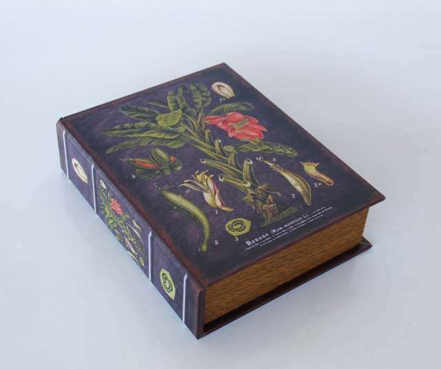 Set Of 3 Botanical Boxes Black & Red