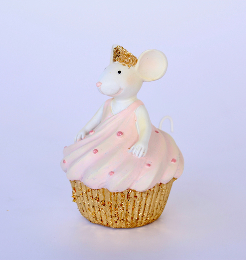 Bright Pink Mouse Cupcake