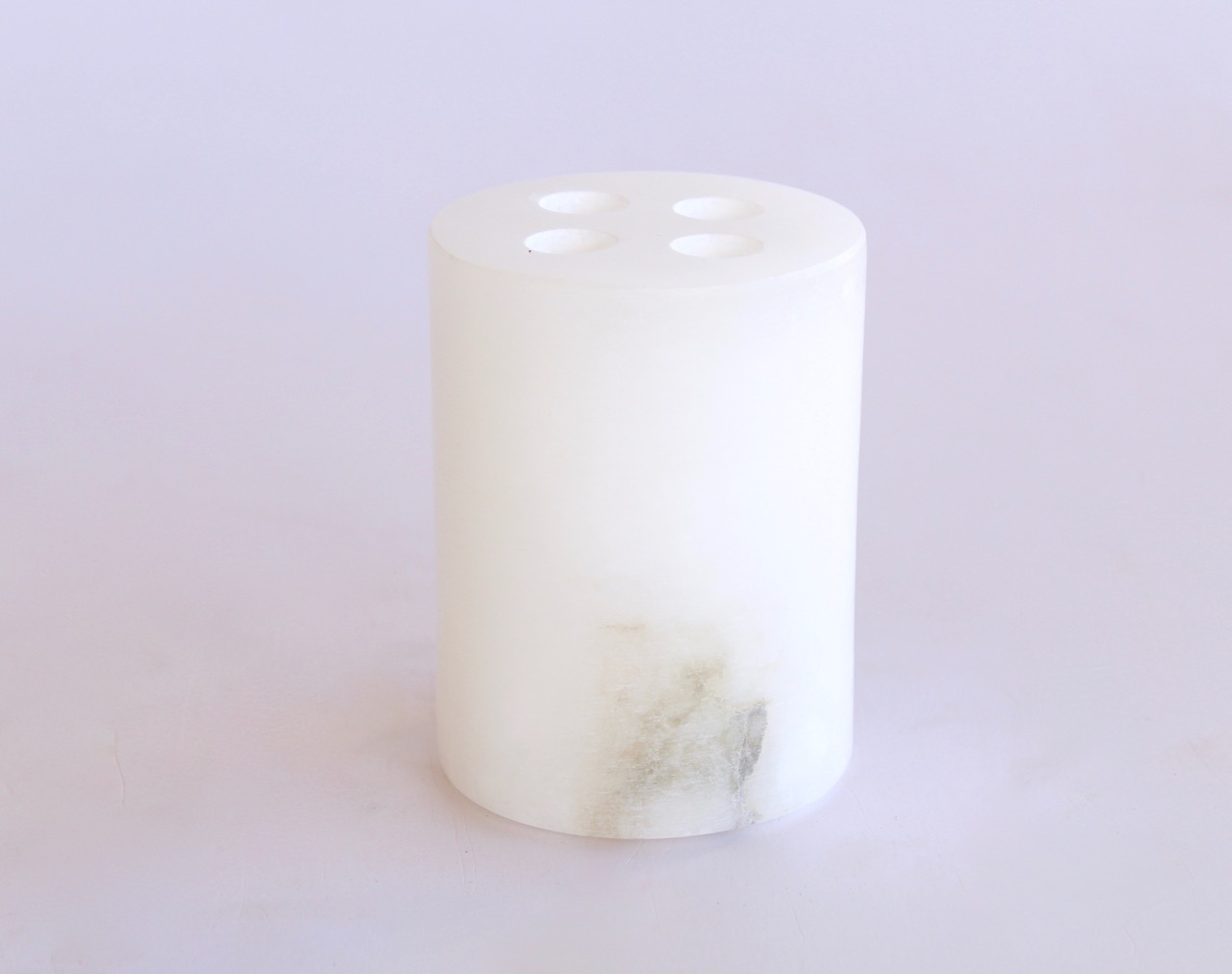 White Alabaster Toothbrush Holder