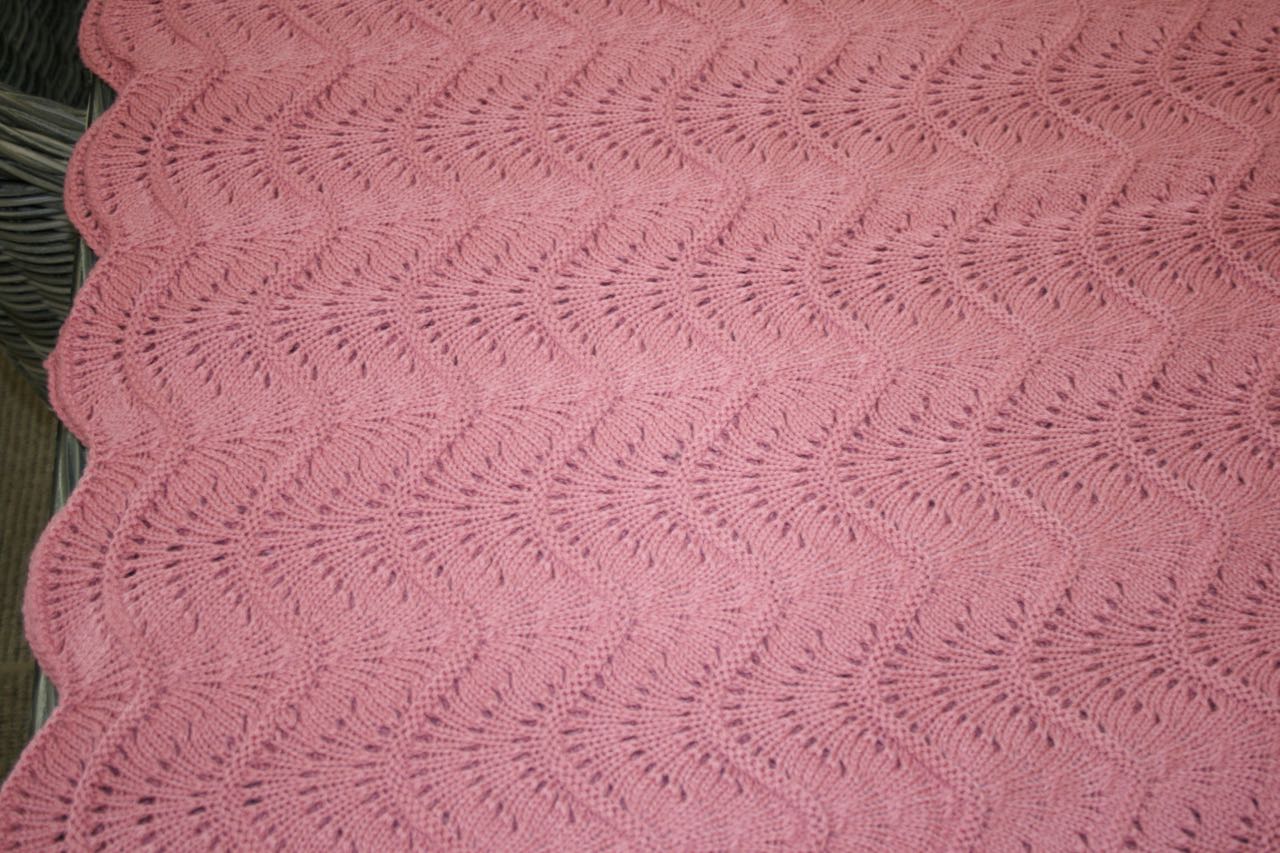 Pink Lacey Feather Throw