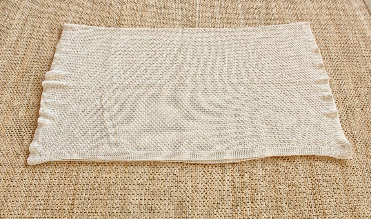 Cream Knitted Throw