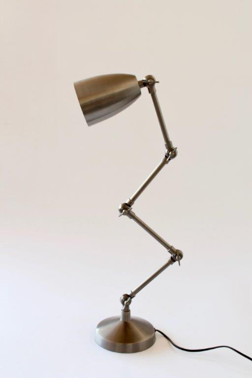 Silver Grey Satin Table Lamp