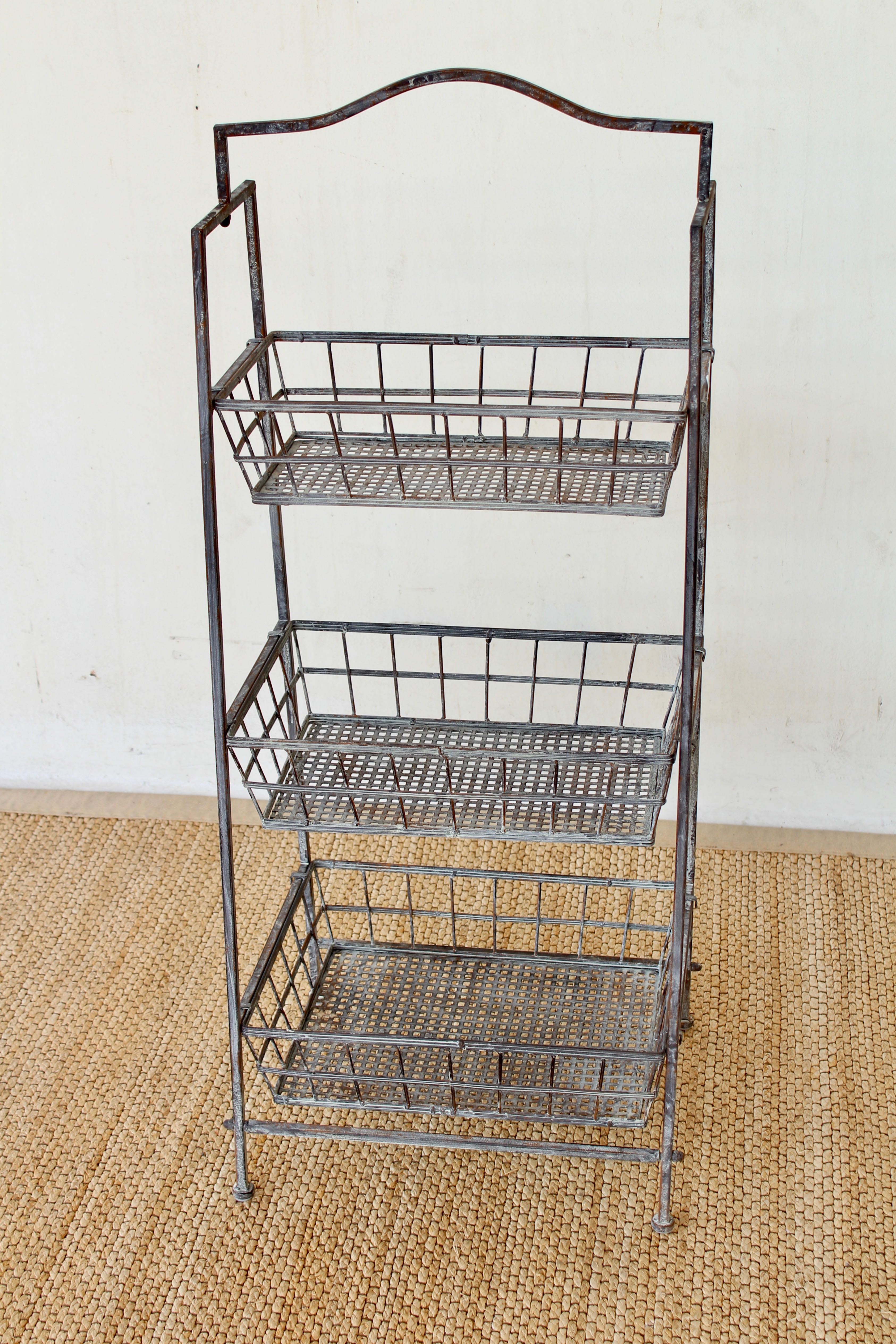 3 MESH BASKET STANDING RACK  108X42CM