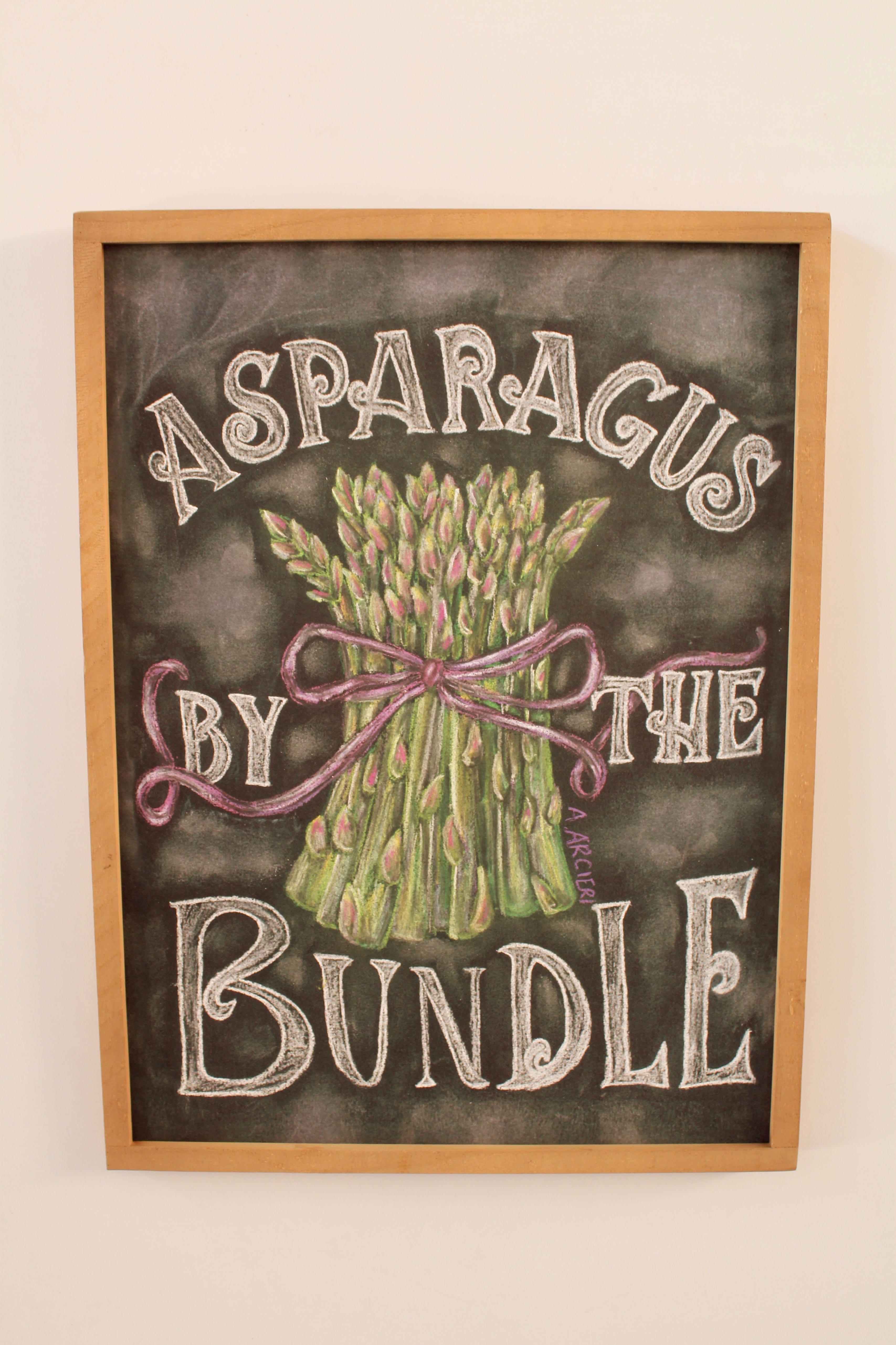 ASPARAGUS BLACKBOARD SIGN  61X46CM