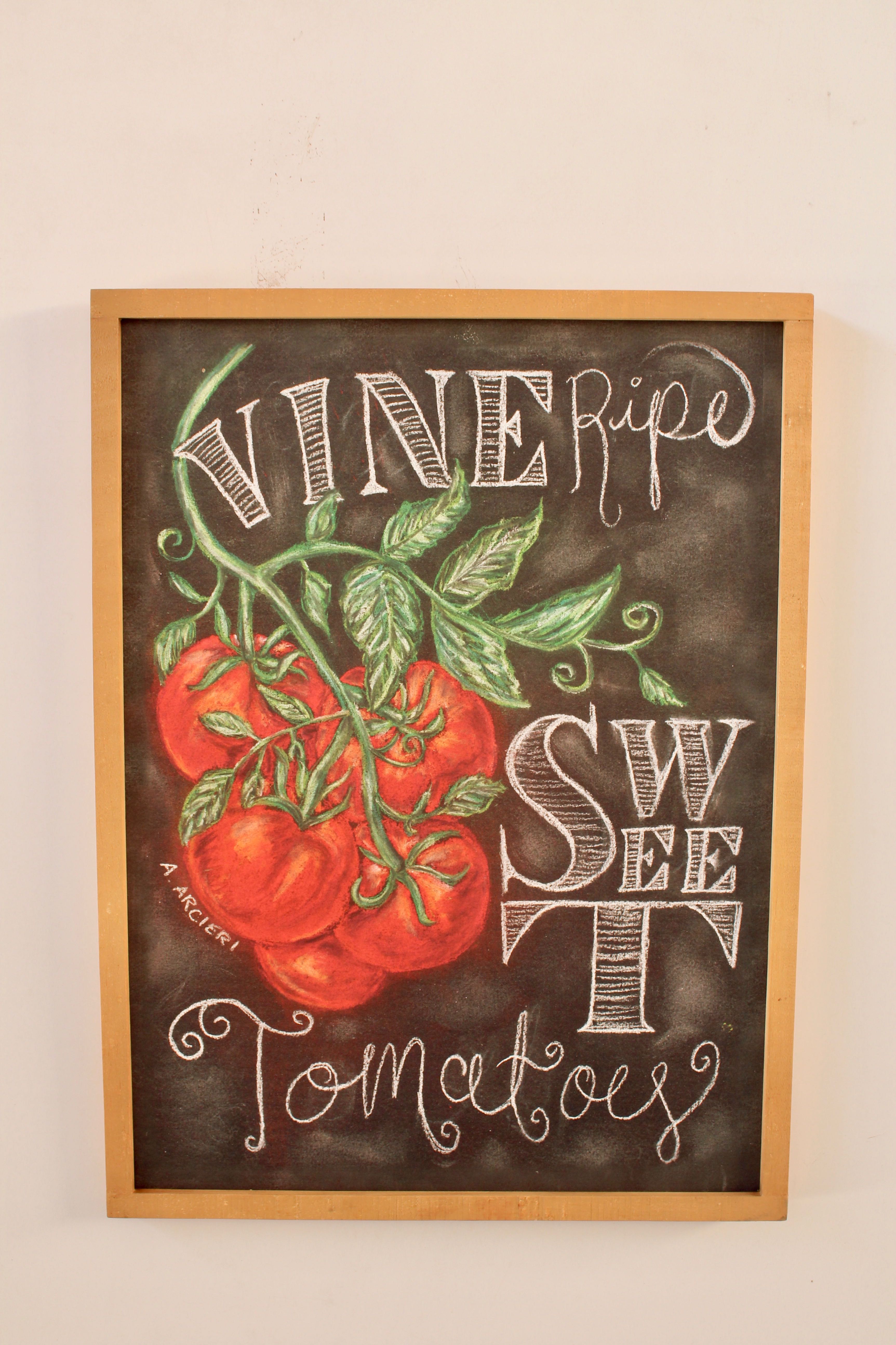 Tomato Blackboard Sign