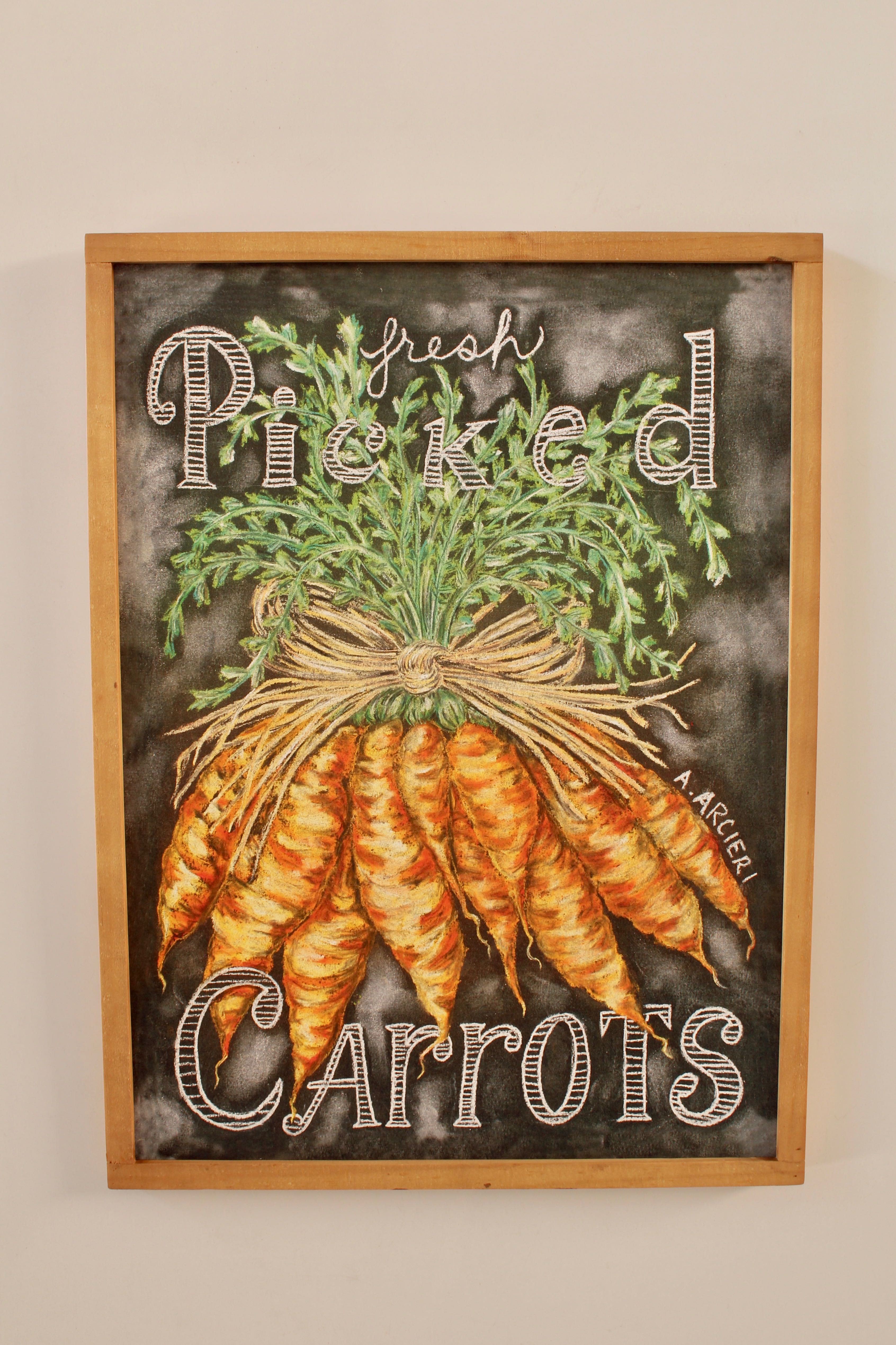 Carrot Blackboard Sign