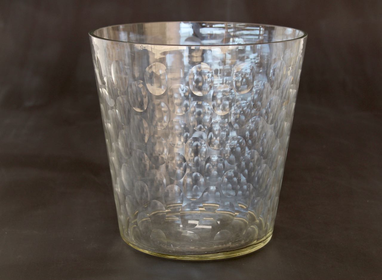 Round Cut Glass Vase