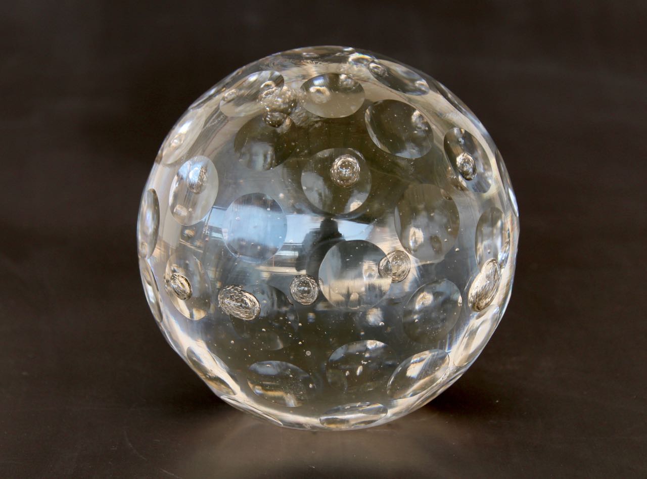 Large Round Cut Glass Orb