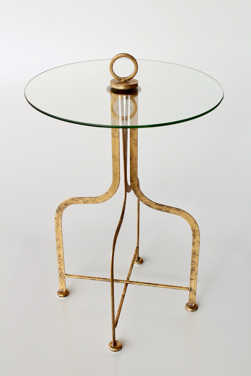 Round Glass & Metal Table