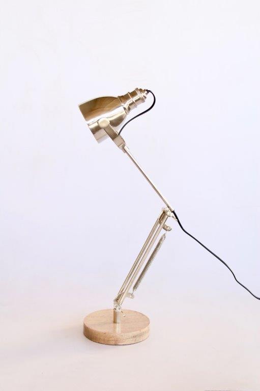 Silver & Mango Wood Table Lamp