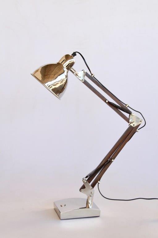 BLACK & SILVER TABLE LAMP  73CM