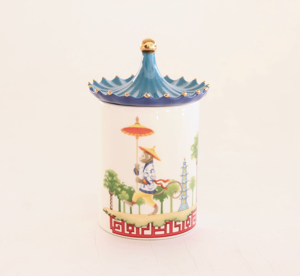 BLUE CHINESE CERAMIC HOLDER  14X9CM