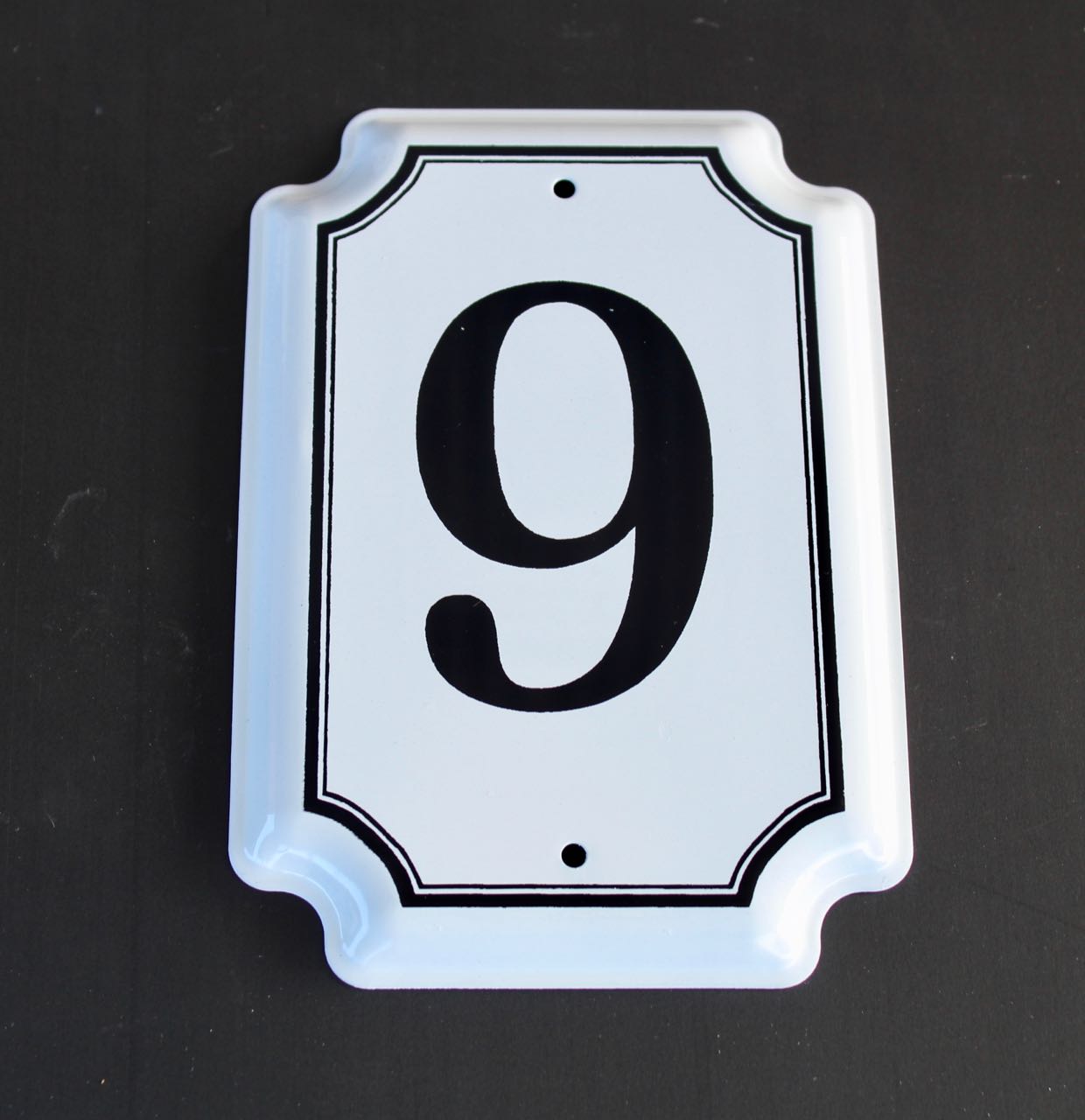 No. 9 Enamel Plaque