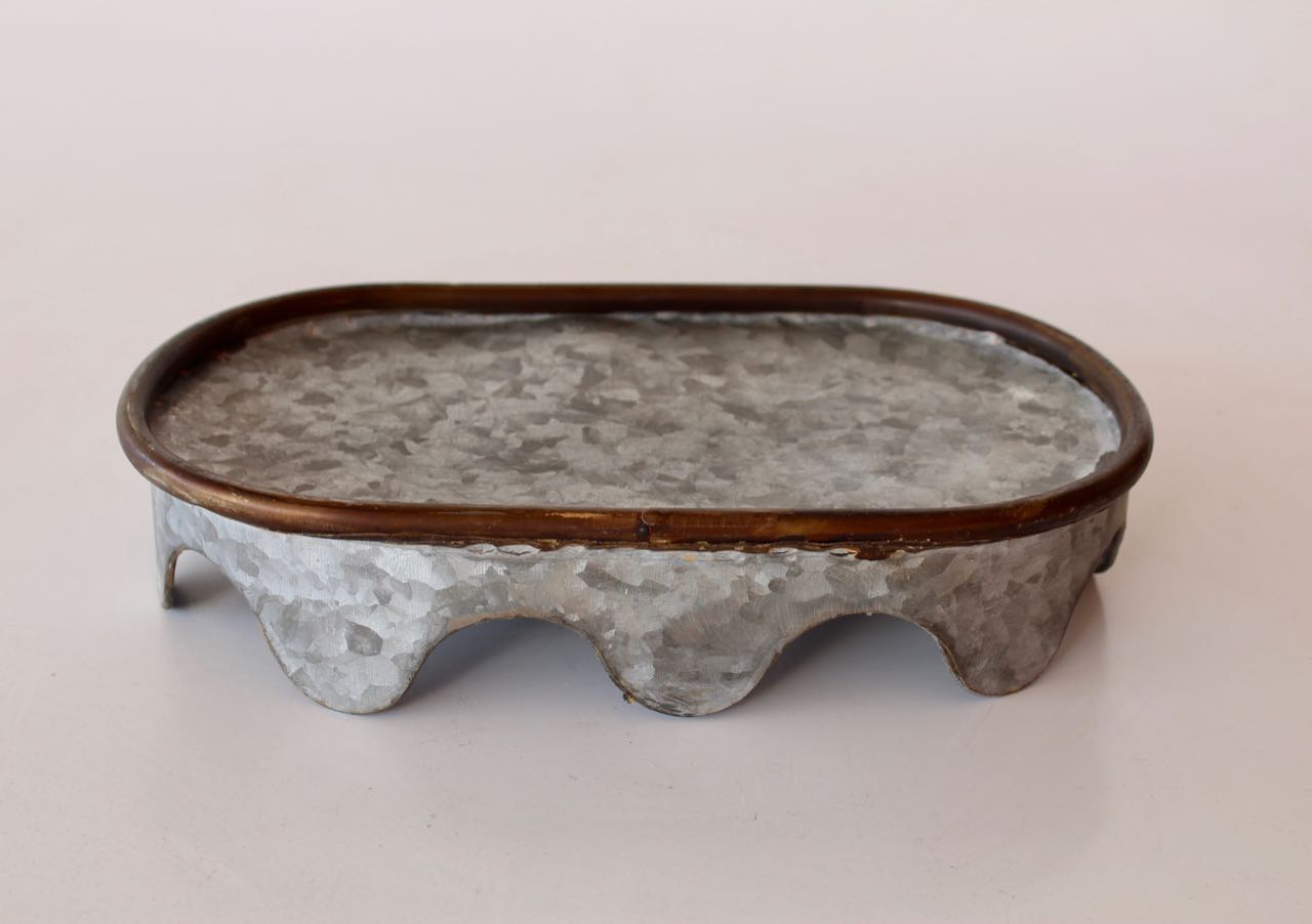 Set Of 2 Oval Metal Bases