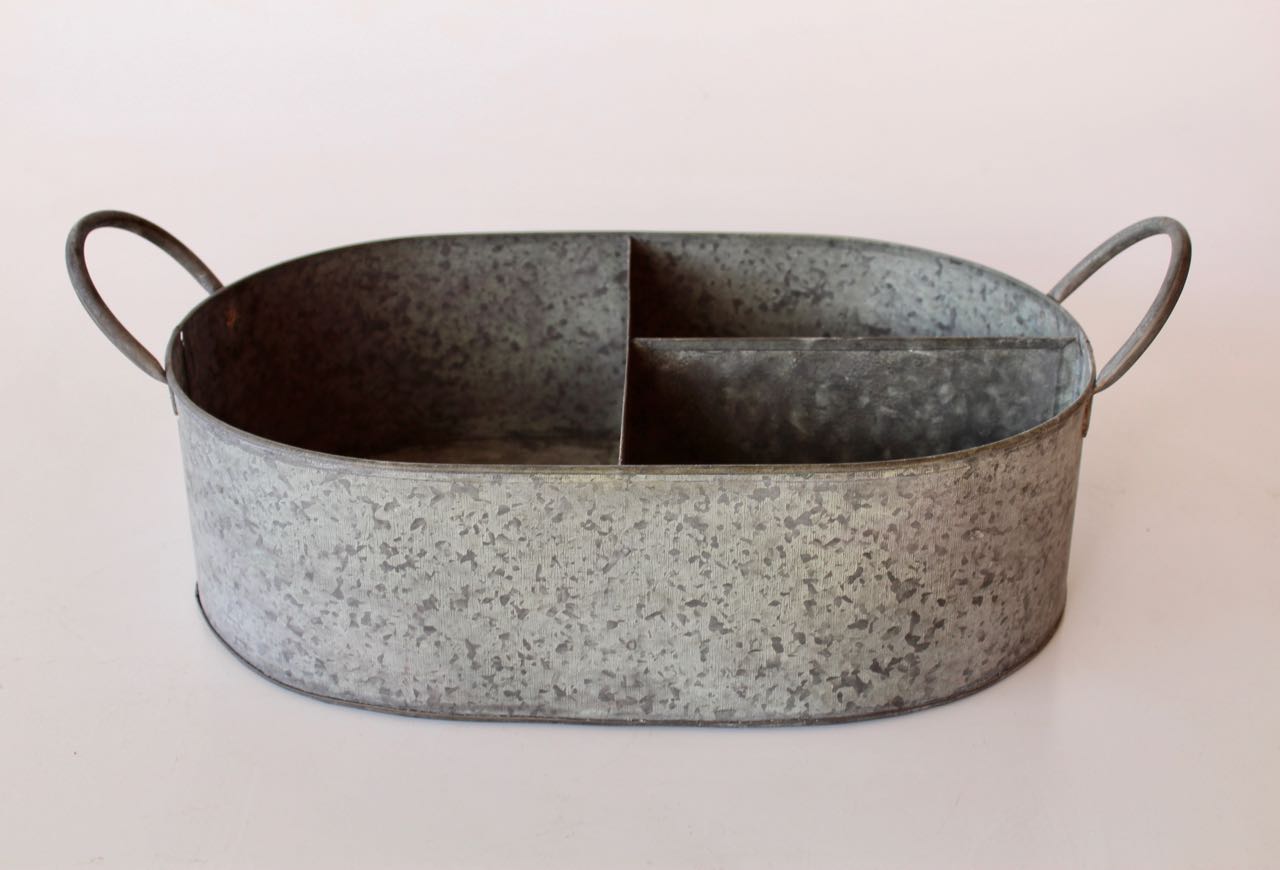 3 DIVISION OVAL PLANTER  17X48X27CM