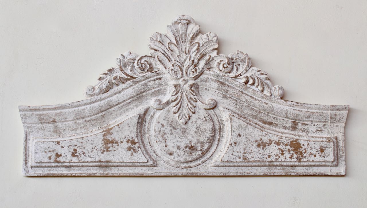 Large Distressed Door Pediment