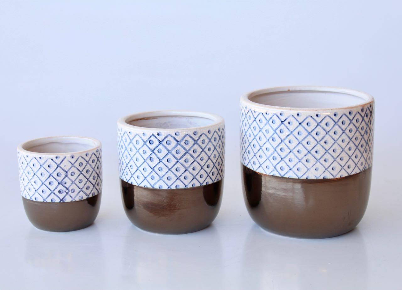 Set Of 3 Round Planters