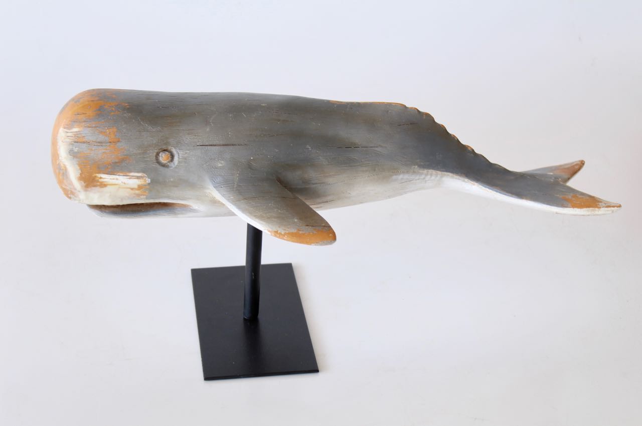 Medium Grey Whale On Stand