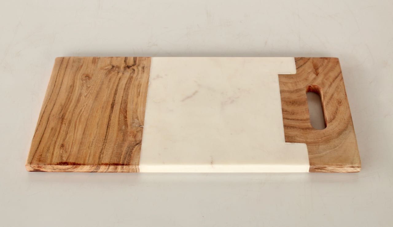 Oblong Wood & Marble Board