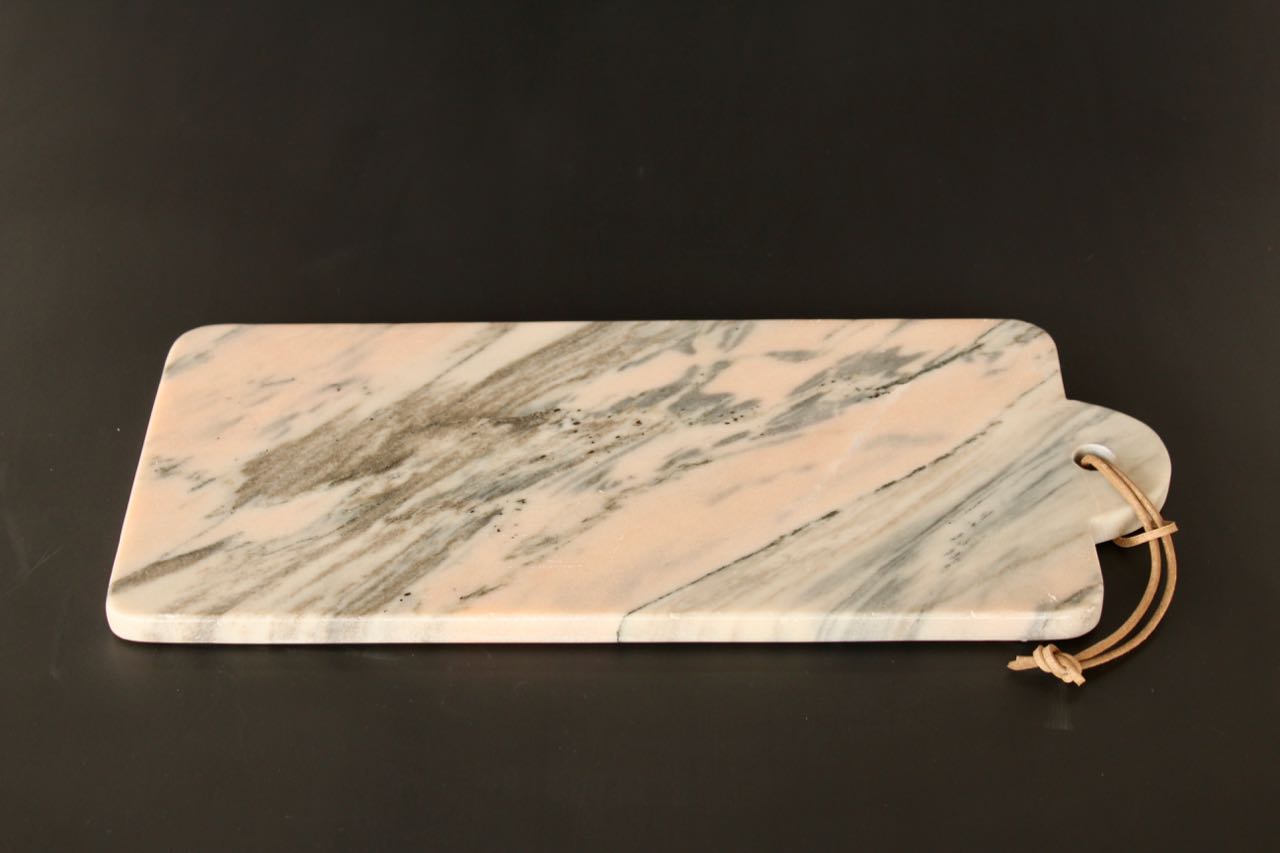 Pink Marble Oblong Bread Board