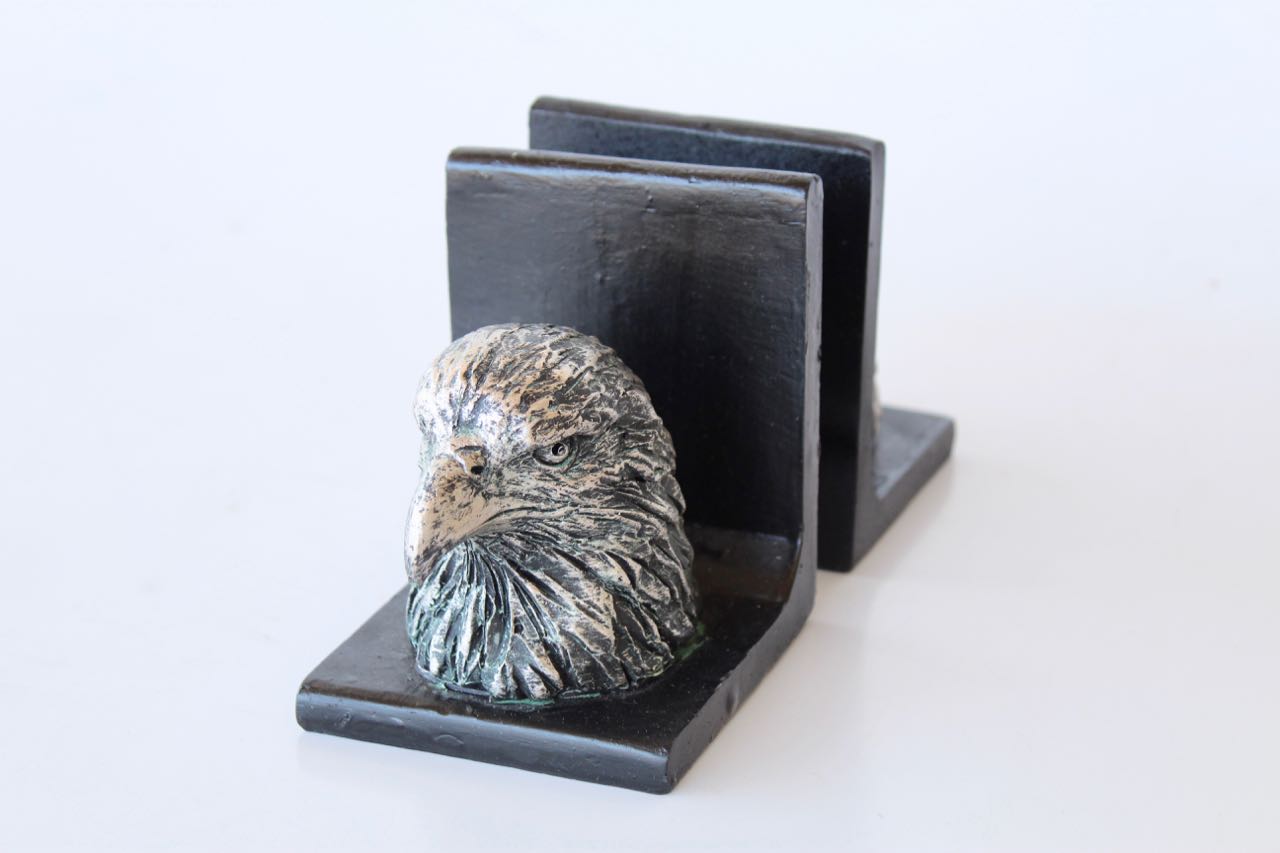 Pair Of Silver Eagle Bookends