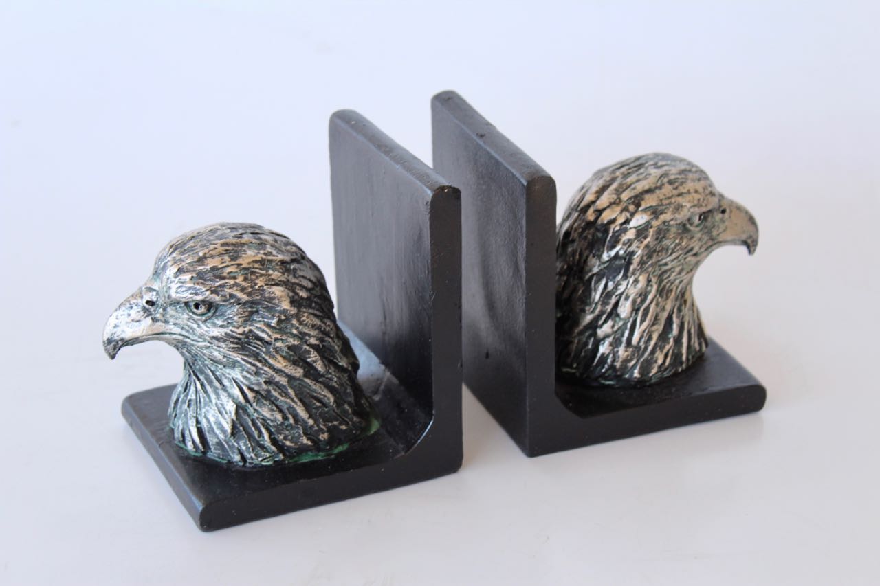 Pair Of Silver Eagle Bookends