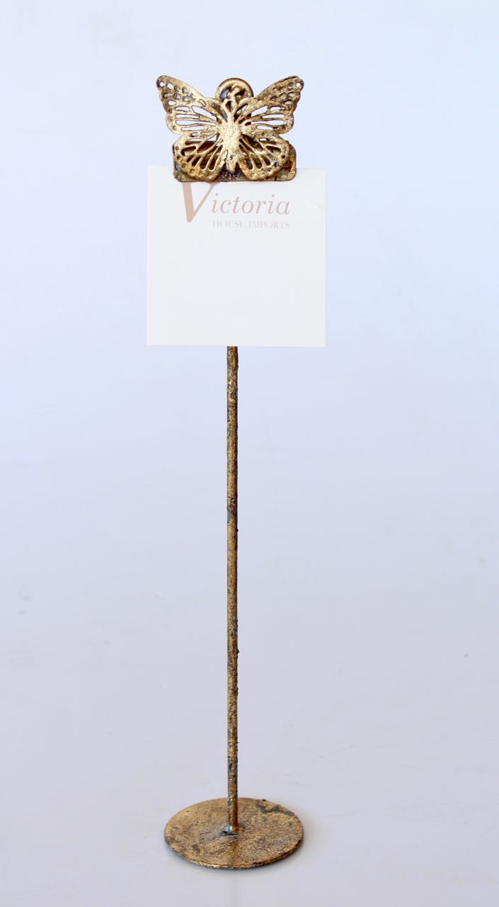 Gold Butterfly Clip On Stand