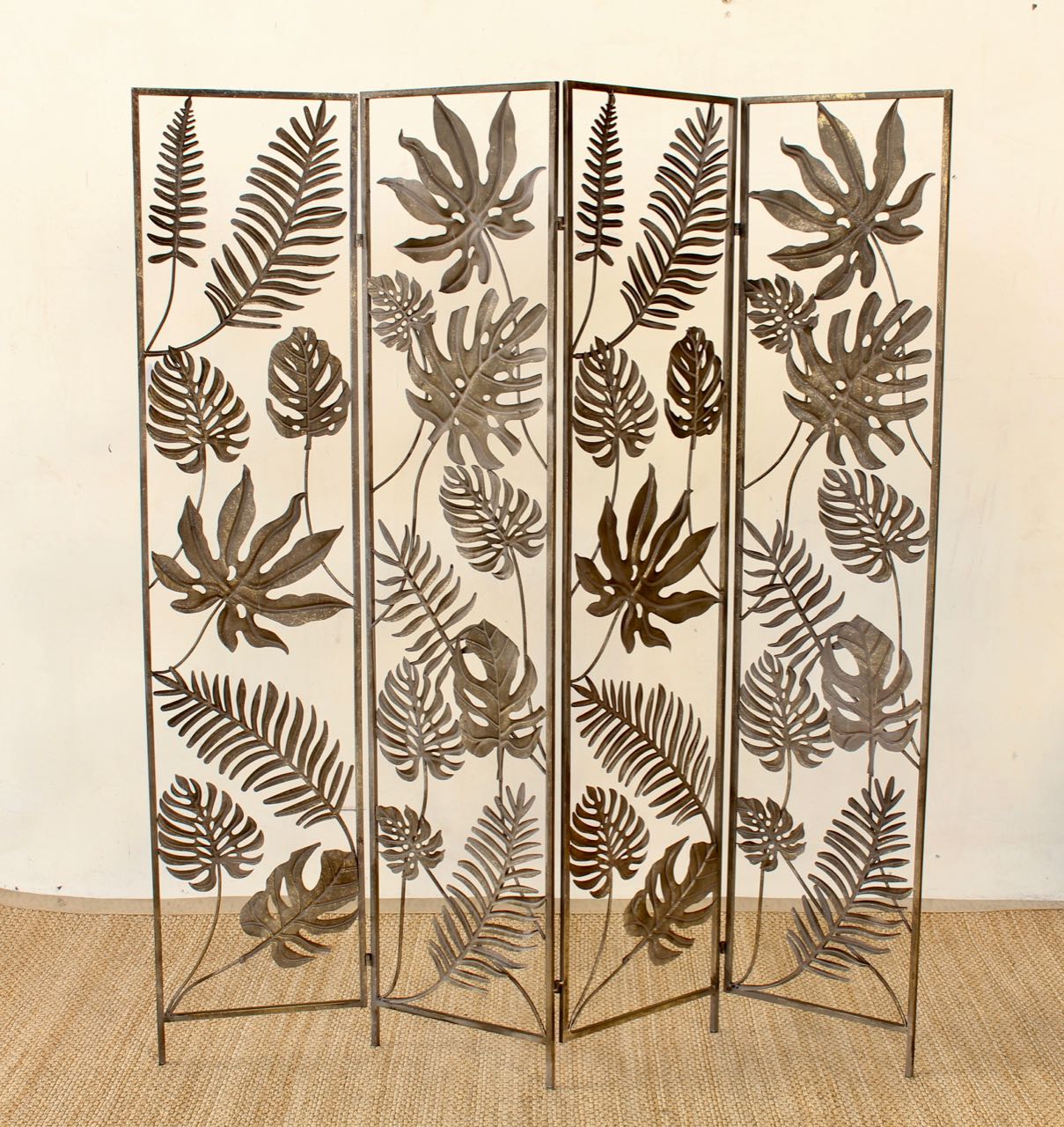 4 DIVISION PALM LEAF FOLDING SCREEN  180X160CM