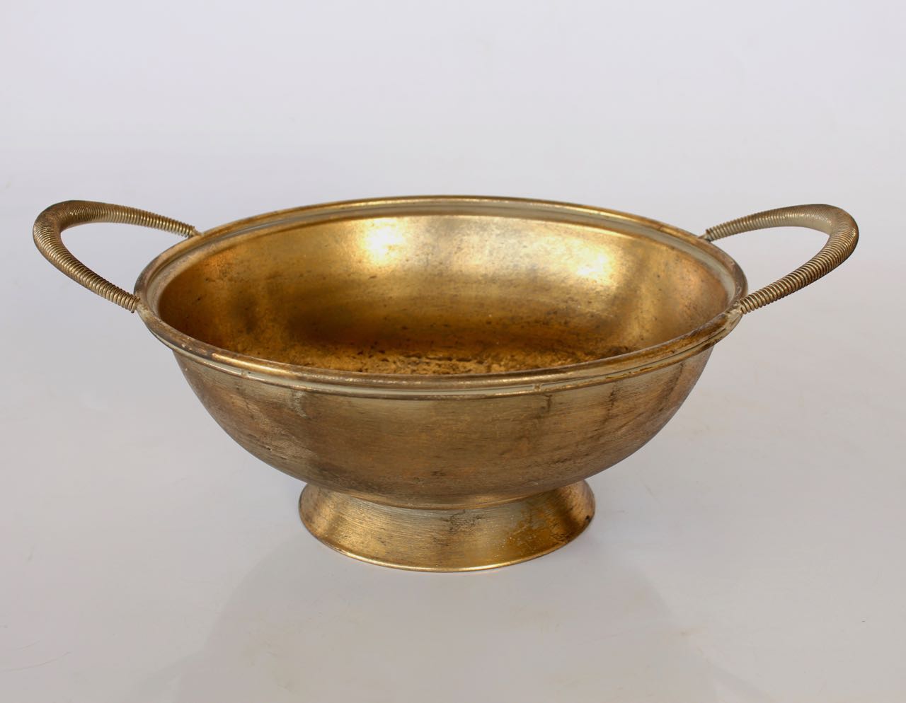 Set Of 3 Gold Metal Bowls